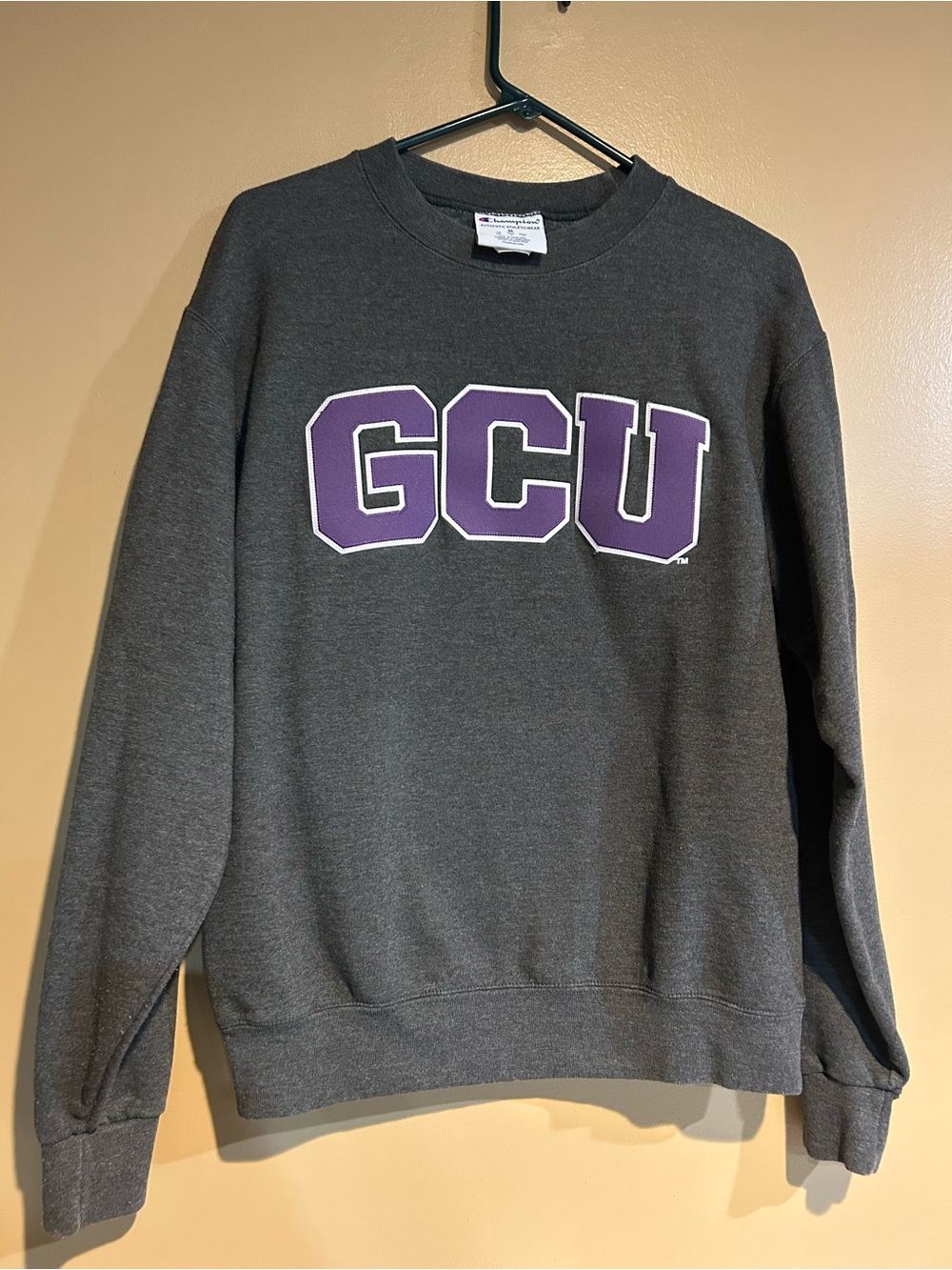Champion Gray Crewneck with Purple GCU Logo - NEW condition